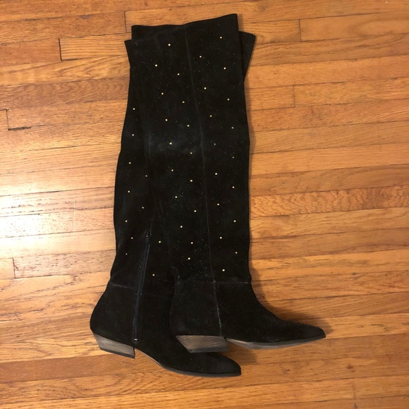 Free People Pioneer suede studded OTK thigh boots - Picture 4 of 5